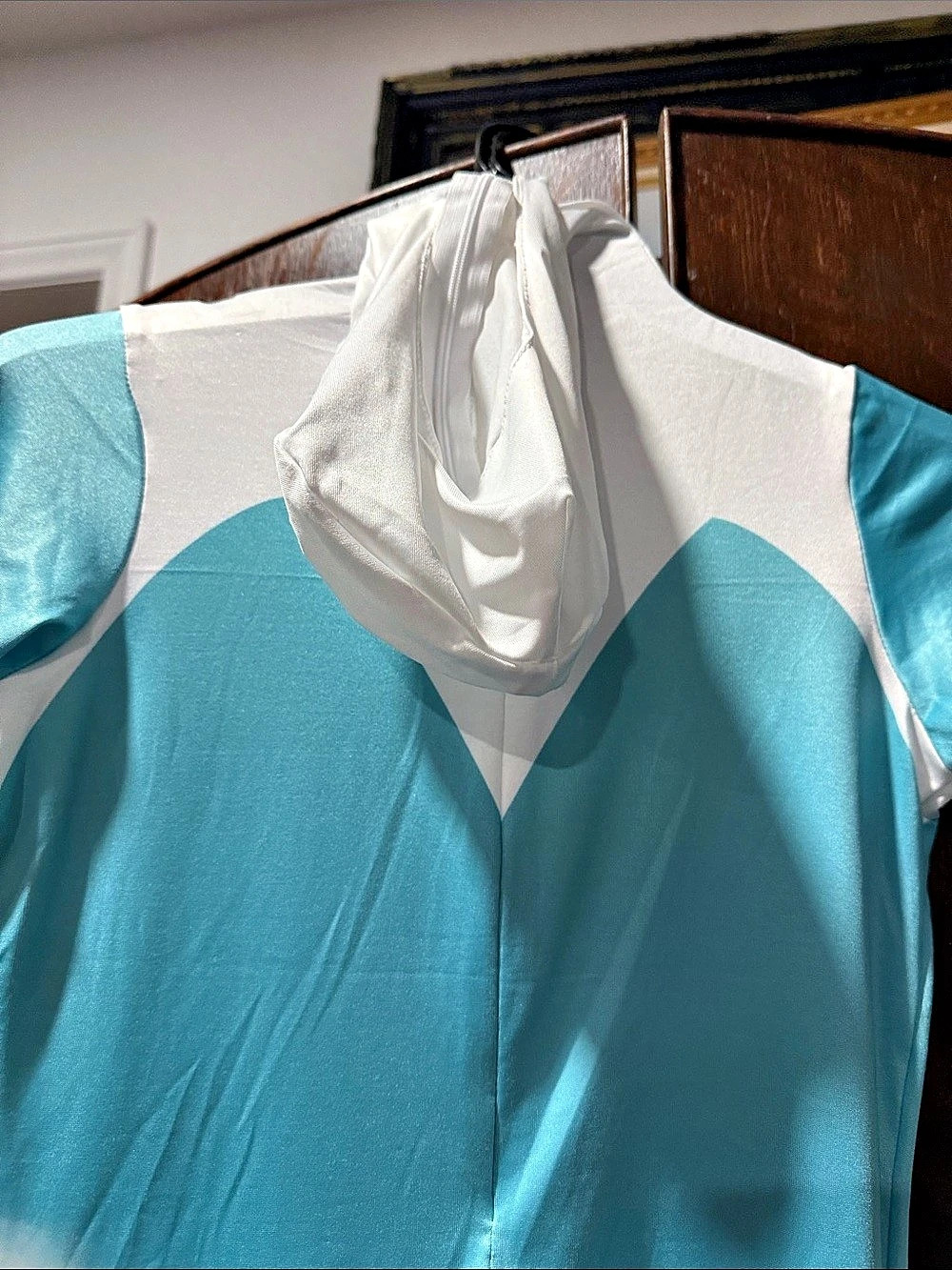 Power Ranger Style - Blue & White Color Block Costume - Picture 2 of 5